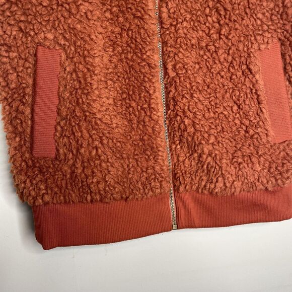 Patagonia Vest Womens Small Orange Dusty Mesa Fleece Full Zip High Pile Pockets - Picture 2 of 10